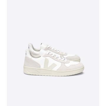 Men's Veja V-10 B-MESH Sneakers White/Beige | ZA 336GSO